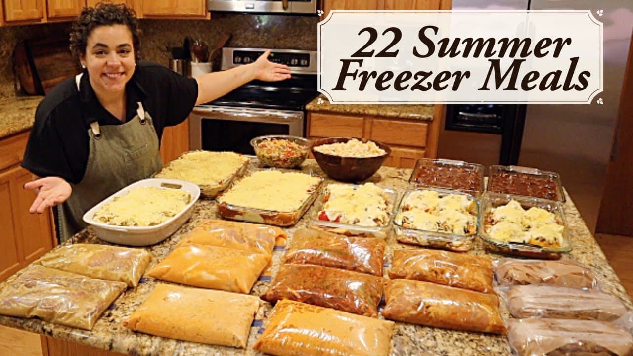 Cover Image for Youtube video: 22 Easy and Delicious Scratch Made Freezer Meals Your Family will LOVE!