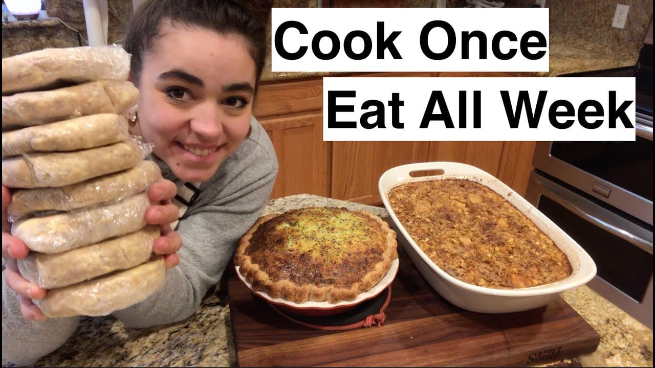 Cover Image for Youtube video: Breakfast Meal Prep with Bulk Food Storage | 9 Pie Crust | Baked Oat Meal | Quiche