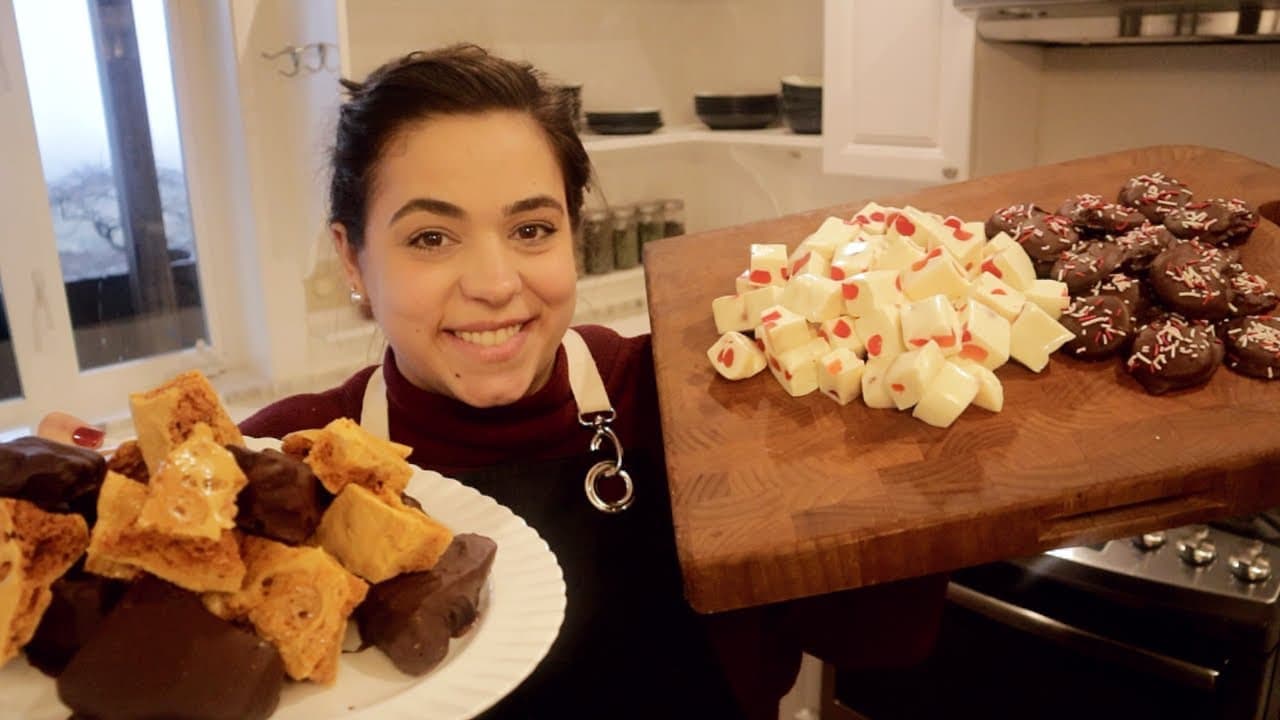 Cover Image for Youtube video: Three Easy Valentine's Day Candies | Peppermint Patties | Honey Comb | Nougat | Chewy Sugar Cookies