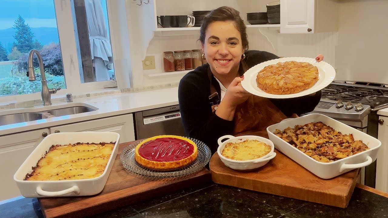 Cover Image for Youtube video: Two Over the Top Amazing Thanksgiving Sides, Desserts and an Appetizer