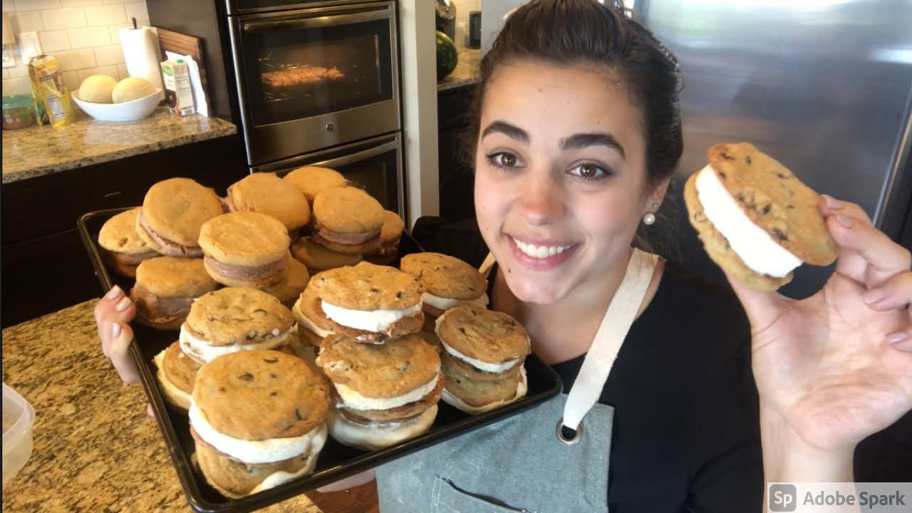 Cover Image for Youtube video: Ice Cream Cookie Sandwiches from Scratch