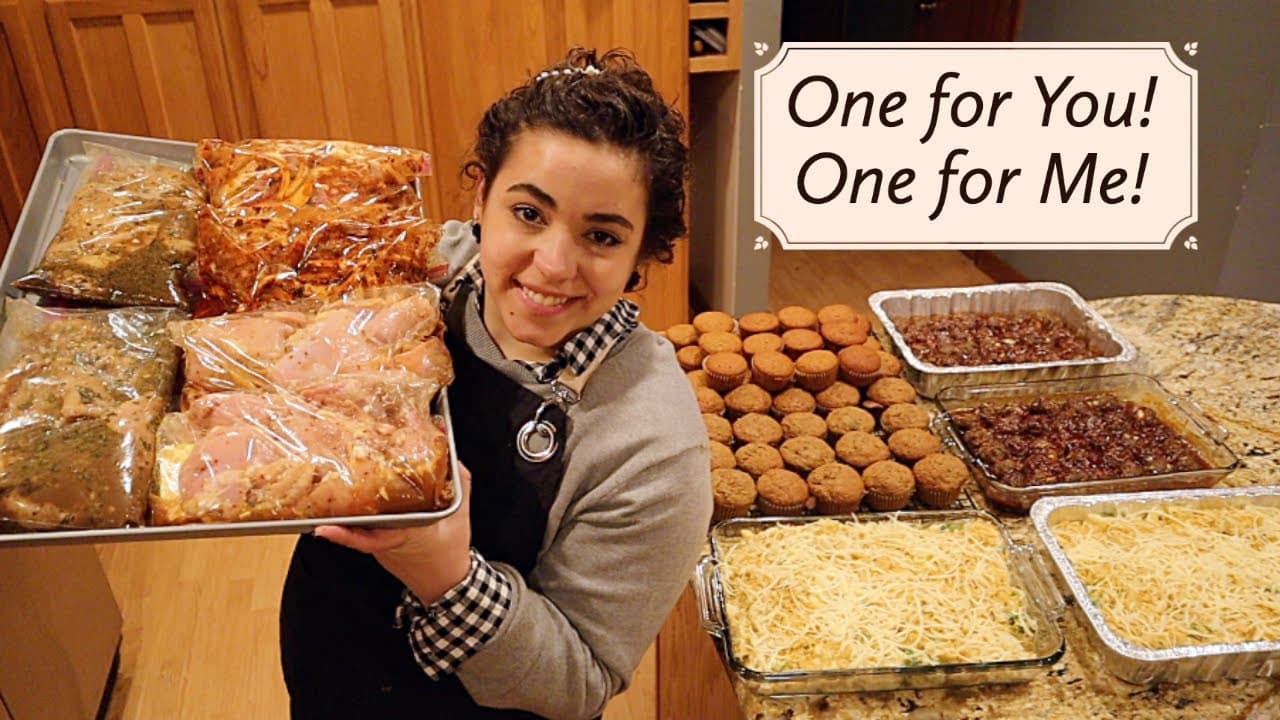 Cover Image for Youtube video: Making Fast and Easy Freezer Meals During a Pantry Challenge!