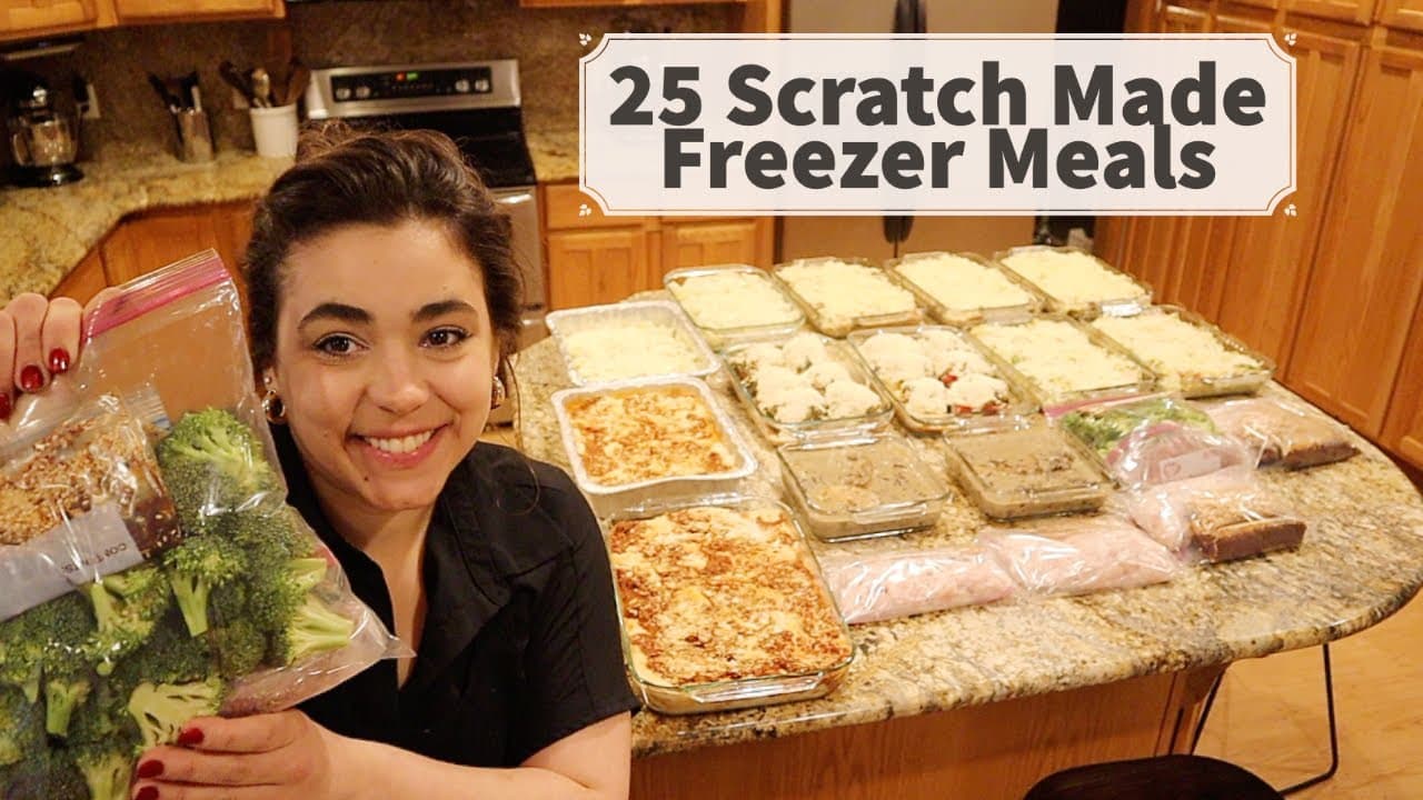 Cover Image for Youtube video: Cook Once and Eat for a Month | Easy Scratch Made Freezer Meals