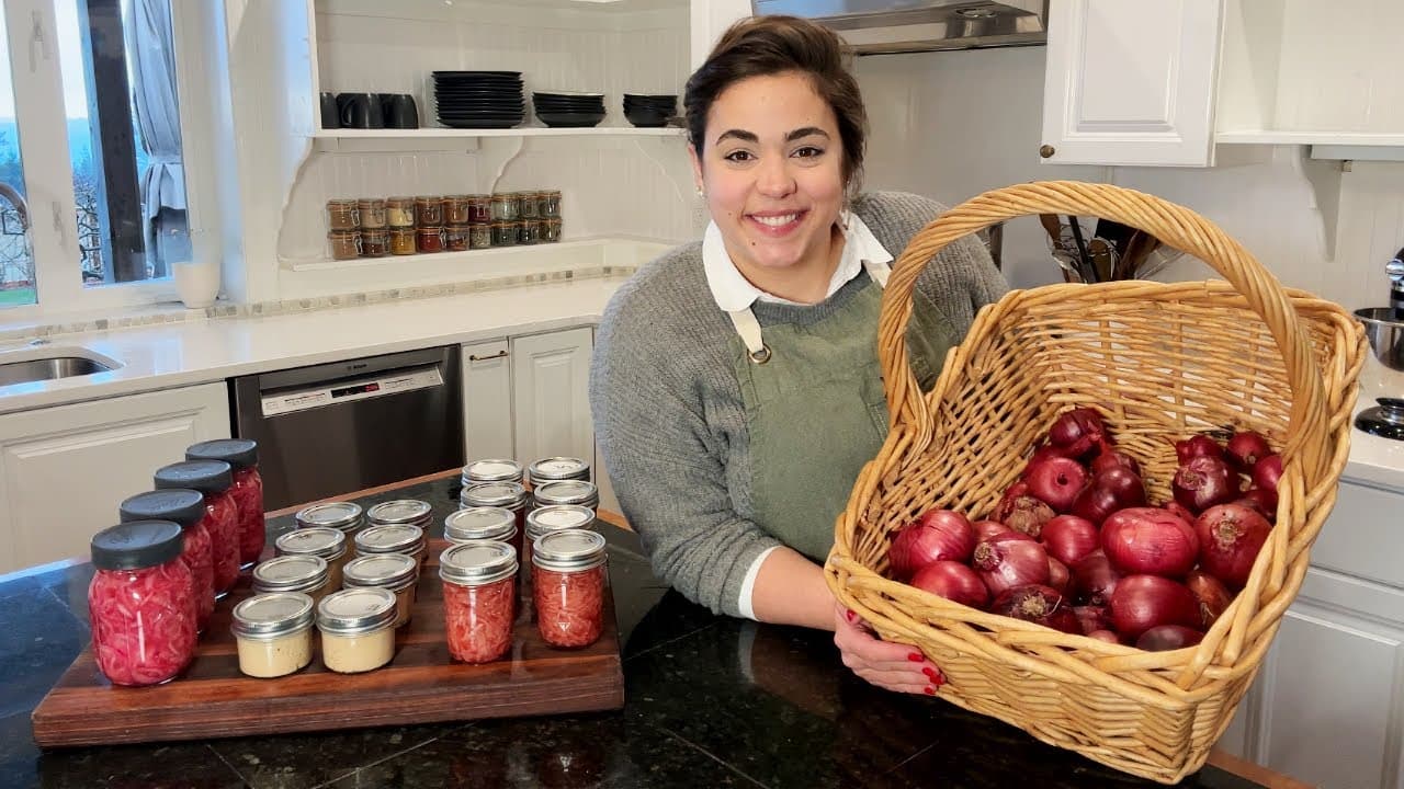 Cover Image for Youtube video: Use it or Lose it! Winter Preservation Projects! Making Mustard and Pickled Onions