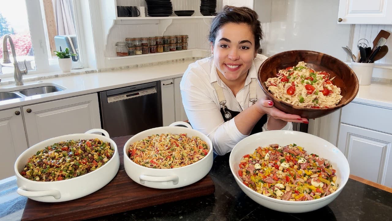 Cover Image for Youtube video: Crave-worthy Summer Salads that can be Meal Prepped Ahead!