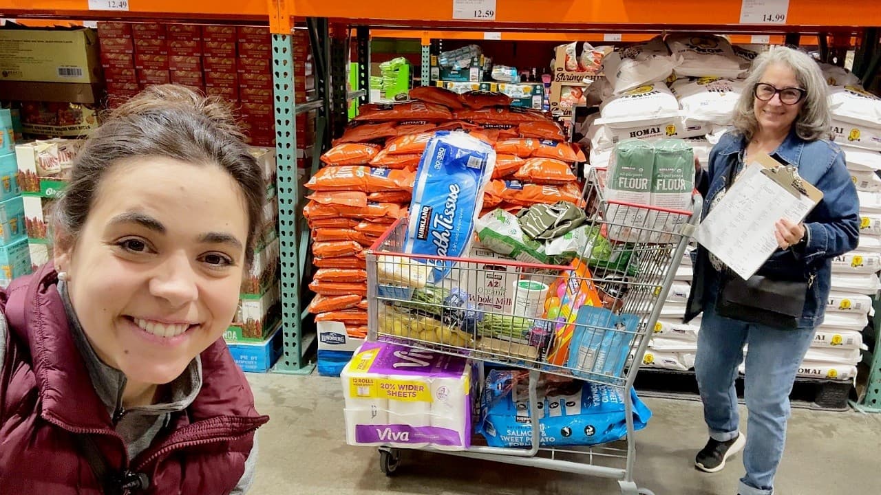 Cover Image for Youtube video: Shopping at Costco and MORE for a Large Family Spring Dinner! Plus a HAUL!
