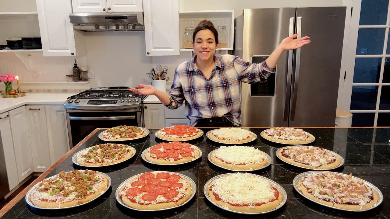 Cover Image for Youtube video: Skip Delivery and Save with these 12 Homemade Freezer Pizzas!!