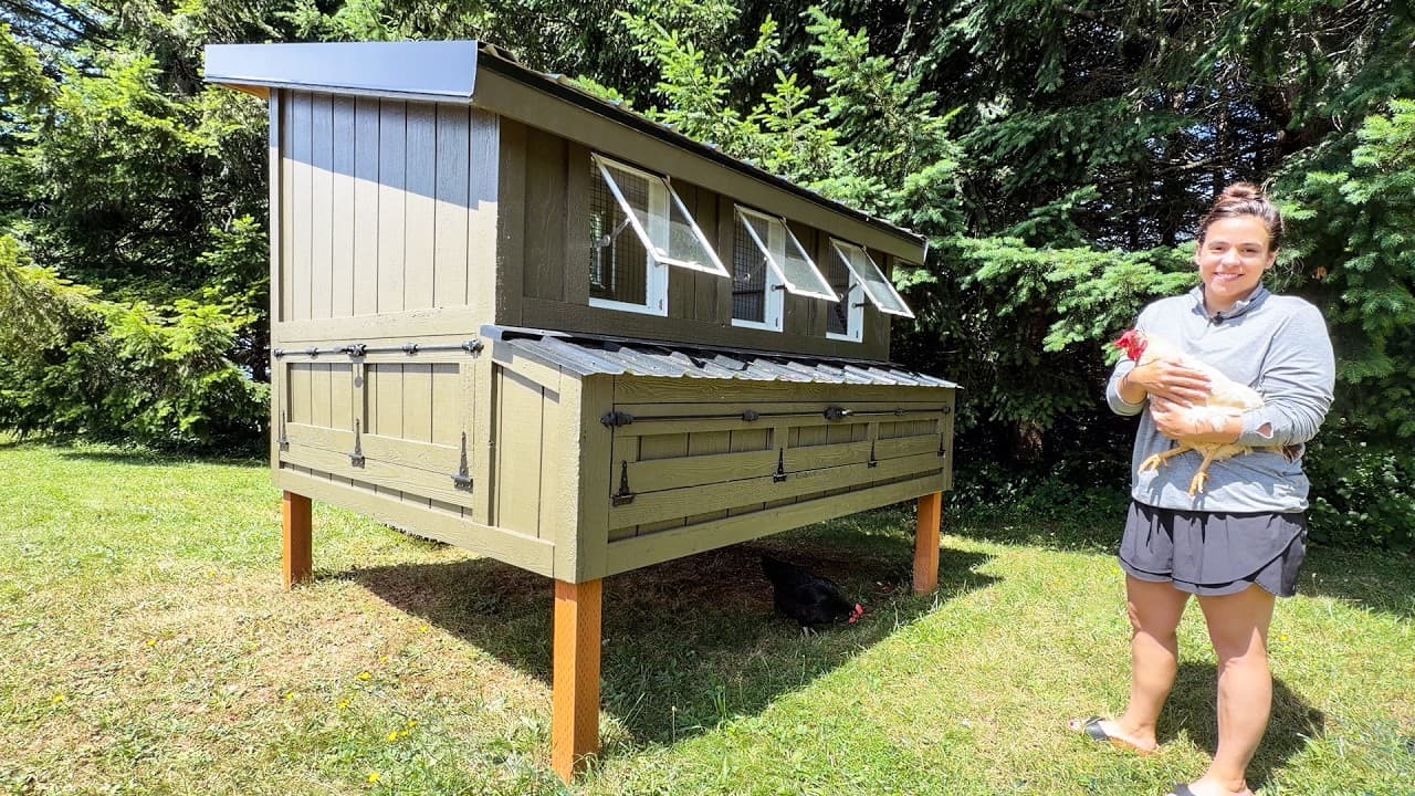 Cover Image for Youtube video: Finally Moving the Chickens into Our Dream Coop!