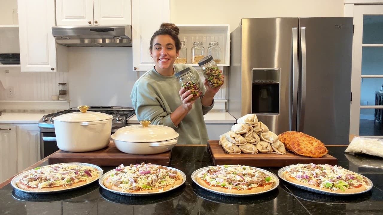 Cover Image for Youtube video: Bulk Freezer Cooking Day | Filling My Freezer With Family Favorites!