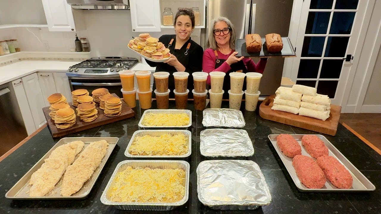 Cover Image for Youtube video: High Protein Breakfast, Lunch, Dinner, and Snack Freezer Meals! Cook Once and Eat For Two Months!