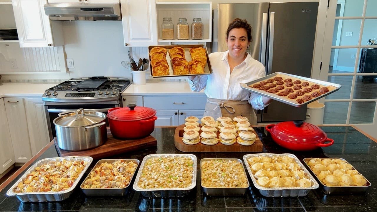 Cover Image for Youtube video: Making Breakfast, Lunch, and Dinner Freezer Meals EASY! Cook Once and Eat For Two Months!